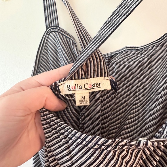 Navy Striped Jumpsuit - Picture 6 of 7